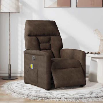 vidaXL Massagestoel elektrisch verstelbaar microvezelstof, Huis en Inrichting, Fauteuils, Verzenden, Nieuw