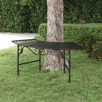 vidaXL Boombank 113 cm staal zwart, Tuin en Terras, Verzenden, Nieuw