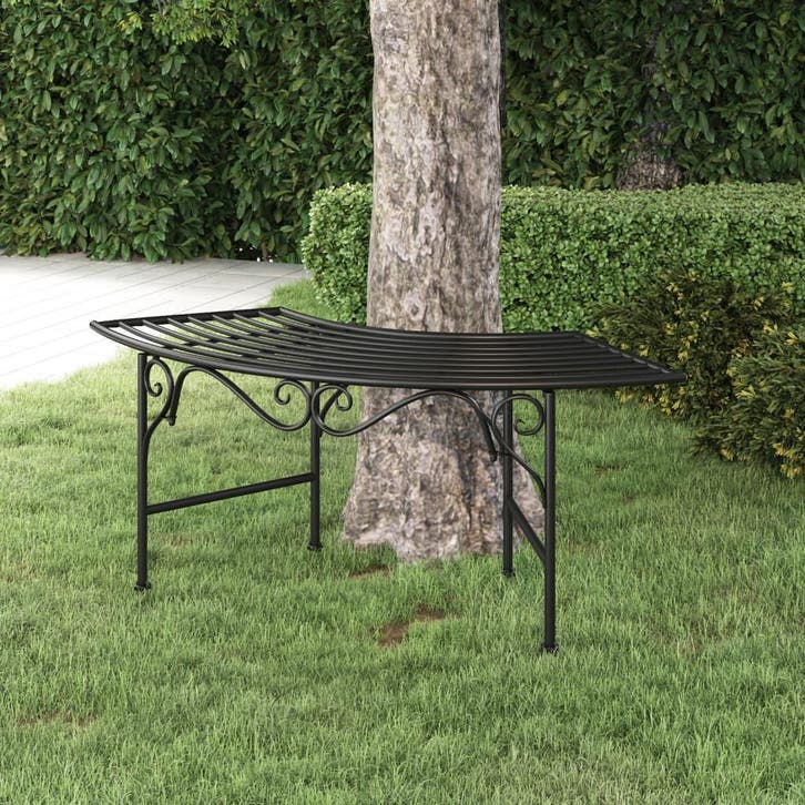 vidaXL Boombank 113 cm staal zwart, Jardin & Terrasse, Ensembles de jardin, Envoi