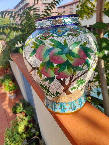 Vase - Cloisonné - XXe siècle, Antiquités & Art