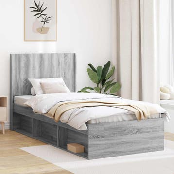 vidaXL Hoofdbord Grijs Sonoma Bewerkt hout, Verzenden, Nieuw