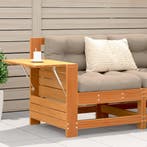vidaXL Tuinbank met armleuning en klaptafel grenenhout, Tuin en Terras, Verzenden, Nieuw