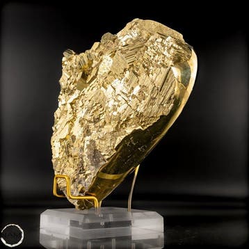 Zeldzame natuurlijke gouden kubus kristalpyriet Hart-, Verzamelen