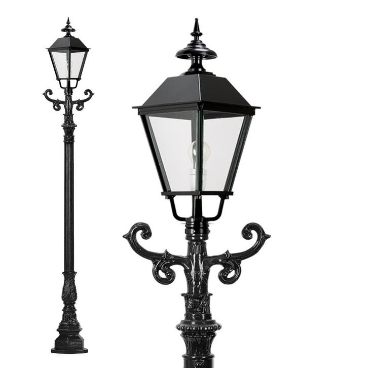 Tuinverlichting klassiek Aken Lantaarn Tuinverlichting, Tuin en Terras, Buitenverlichting, 50 tot 250 watt, Nieuw, Aluminium, Staande lamp