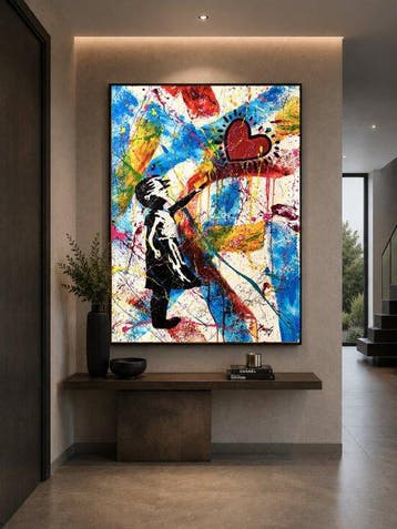 Gongas (XX-XXI) - vs Banksy - Keith´s Heart - XL