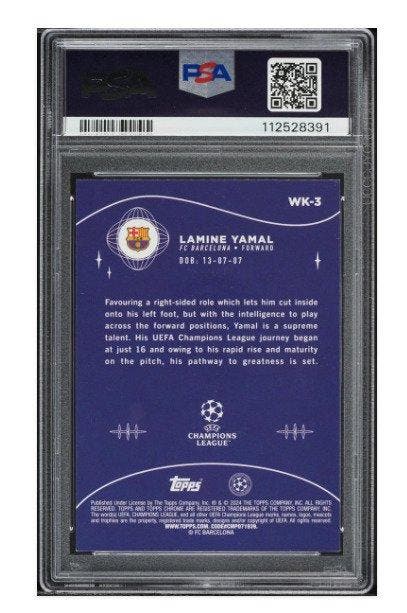 2024 Topps Lamine Yamal #WK3 - Wonderkids - Rookie Card -, Collections, Autocollants