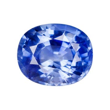 1 pcs Blauw Saffier - 1.12 ct - nternational Colored