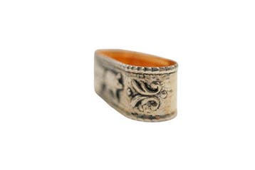 Rond de serviette - Argent 835 - Cochon et Charrette