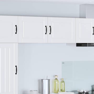 vidaXL Wandkast PORTO 2 st Wit Bewerkt hout, Huis en Inrichting, Verzenden, Nieuw