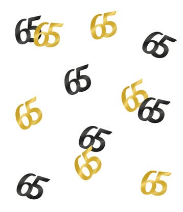 Tafelconfetti 65 Jaar 20gr, Verzenden, Nieuw