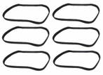 Haarband Sport 1cm - Elastiek Smal - Zwart - Set van 6