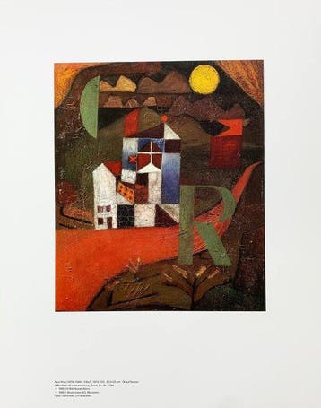 Paul Klee (after) - Villa R, 1919 - Bauhaus Artprint - 50 x