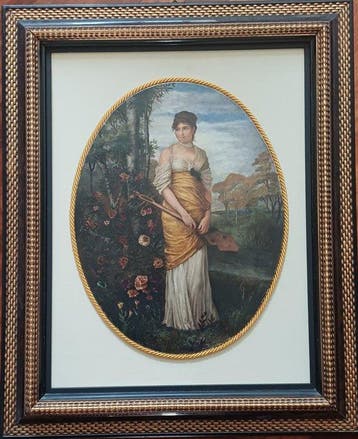 Friedrich August von Kaulbach (1850-1920) - Suonatrice di, Antiek en Kunst
