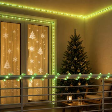 vidaXL LED-lichtslang voor de kerst 2400 LEDs Groen 100 m, Diversen, Verzenden, Nieuw