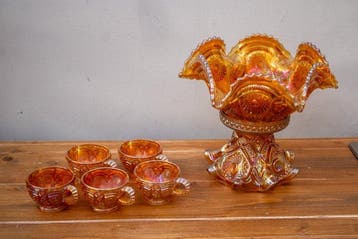 Tafelservies (7) - Set voor macedoniadessert, ijs en, Antiek en Kunst