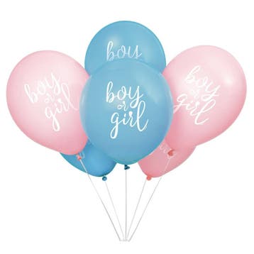 Gender Reveal Ballonnen Boy Or Girl 30cm 8st, Verzenden