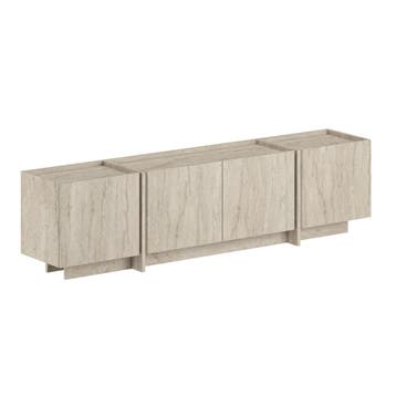Evila TV-meubel - Beige - Nieuw/Ongebruikt - Melamine -, Verzenden, 150 tot 200 cm, Nieuw, Scandinavisch