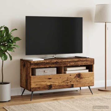 vidaXL LED tv-meubel Oud hout Bewerkt hout, Verzenden