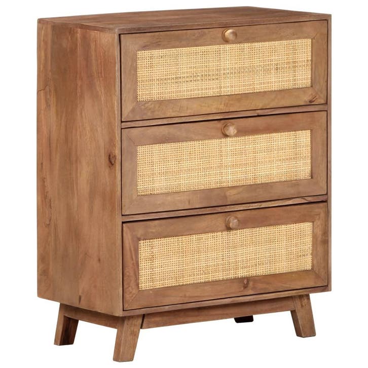 vidaXL Dressoir 61x35x76 cm massief mangohout, Maison & Meubles, Armoires | Dressoirs, Envoi