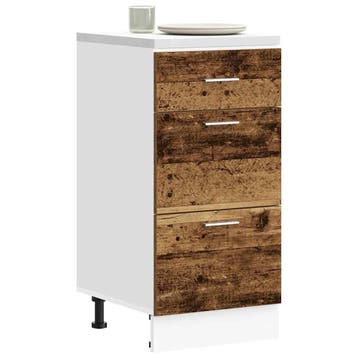 vidaXL Onderkast Lyon 40x46x81,5 cm bewerkt hout oud, Huis en Inrichting, Verzenden, Nieuw