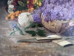 Edouard Moulinet (1833-1891) - basket of flowers, Antiquités & Art
