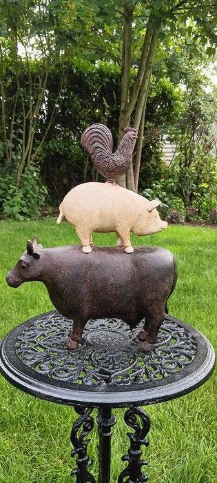 Beeld, dierlijke Stadsmuzikanten- resin - 35 cm - RESIN