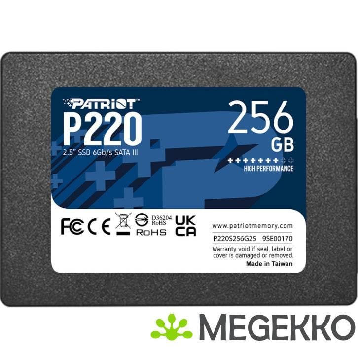 Patriot Memory P220 256GB 2.5  SATA III, Computers en Software, Harde schijven, Nieuw, Verzenden