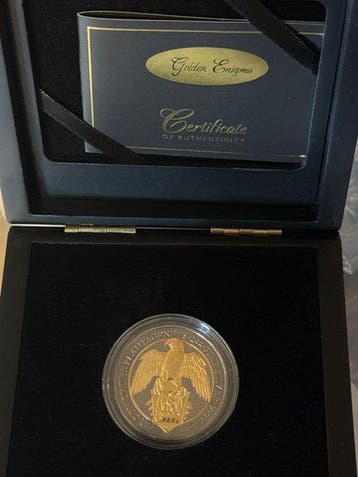 Royaume-Uni. 5 Pounds 2019 Golden Enigma - Falcon of the