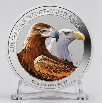 Australië. 1 Dollar 2026 – Wedge-Tailed Eagle – 1 oz Silver, Postzegels en Munten