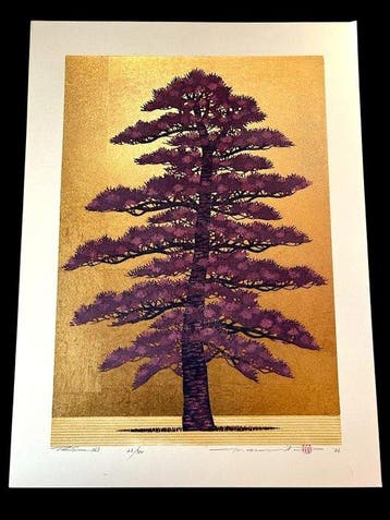 Tree Scene 163 Purple-Black limited version Large size -