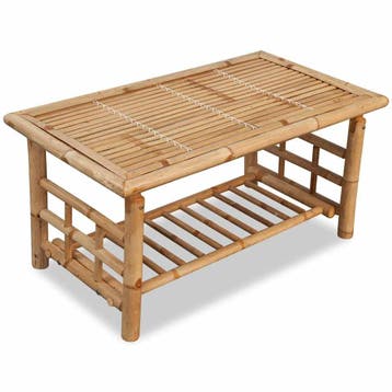 vidaXL Salontafel bamboe 90x50x45 cm, Verzenden