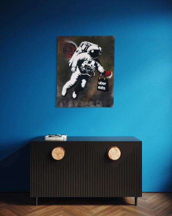 Sinao - Space Eat [100% Handmade], Antiek en Kunst, Kunst | Schilderijen | Modern