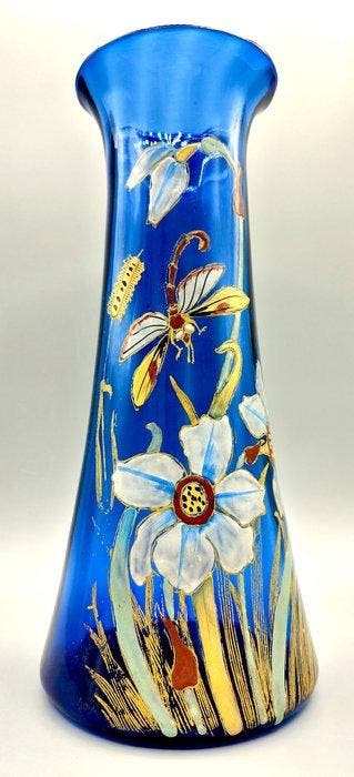 LEGRAS (1839-1916) - MONTJOYE - Vaas - Grote vaas met, Antiquités & Art, Antiquités | Verre & Cristal