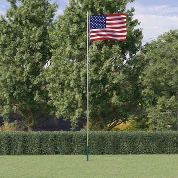 vidaXL Vlag met vlaggenmast Verenigde Staten 6,08 m, Verzenden, Nieuw