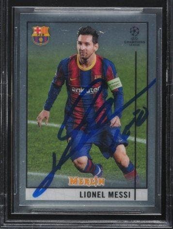 2020 Topps Merlin UEFA Lionel Messi #1 - Autograph - Hand
