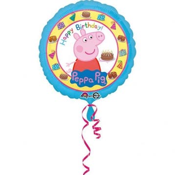 Peppa Pig Helium Ballon Happy Birthday 43cm leeg, Verzenden