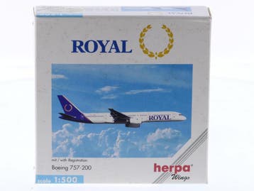 Schaal 1:500 Herpa 503792 Boeing 757-200 Royal Reg. C-GRY..., Ophalen of Verzenden, Zo goed als nieuw