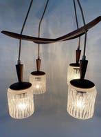 Massive - Lampe à suspendre - Opaline, Laiton, Teck