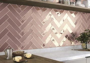 Wandtegel Equipe Cerámica Colonial Roze Glans 7,5x30, Doe-het-zelf en Bouw, Tegels, Nieuw, 20 tot 40 cm, 10 m² of meer, Wandtegels