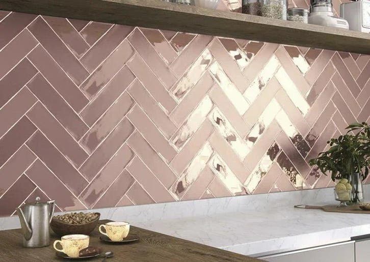 Wandtegel Equipe Cerámica Colonial Roze Glans 7,5x30, Doe-het-zelf en Bouw, Tegels, Minder dan 20 cm, 20 tot 40 cm, 10 m² of meer