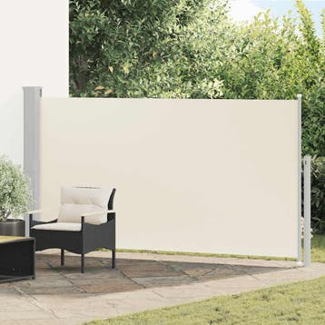 vidaXL Wind-/zonnescherm uittrekbaar 160x300 cm crèmekleurig, Verzenden