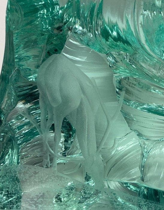 Kosta Boda - Vicke Lindstrand (1904-1983) - sculptuur, Deer, Antiquités & Art, Antiquités | Verre & Cristal