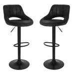 Alora Barkruk Industrial Zwart - Barkrukken Set Van 2 -, Huis en Inrichting, Barkrukken, Nieuw