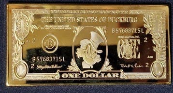 Uncle Scrooge - 1 One Usa Dollar Gold-Plated Bar - 2000, Collections