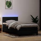 vidaXL Boxspring met matras en LED fluweel zwart 90x210 cm, Verzenden, Nieuw