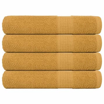 vidaXL Saunahanddoeken FROGN 4 st 80x200 cm 360 g/m² goud, Verzenden, Nieuw