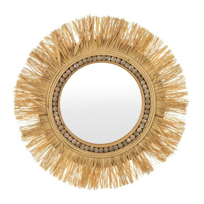 Miroir - Bambou, Bois, Antiek en Kunst, Kunst | Designobjecten