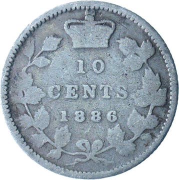 Canada. 3 opeenvolgende typen 10 cents 1886, 1902 & 1918, Postzegels en Munten