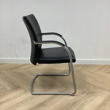 complete set 2 stuks Aspa / Klöber vergaderstoelen, zwart, Huis en Inrichting, Stoelen, Gebruikt, Zwart