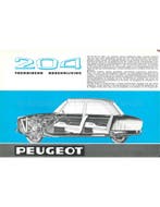 1965 PEUGEOT 204 SEDAN BROCHURE NEDERLANDS, Nieuw